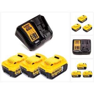 3 x Dewalt DCB184 5.0ah 18v XR Lithium Ion Battery + DCB115 Charger 3 x Dewalt DCB184 5.0ah 18v XR Lithium Ion Battery + DCB115 Charger