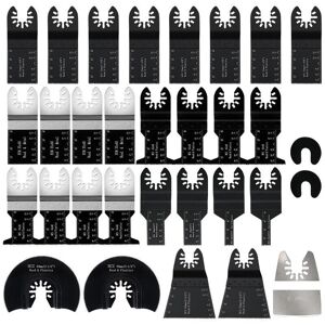 IKODM 31Pcs Oscillating Multi Tool Saw Blades Set, Oscillating Multi Tool Accessory, Universal Saw Blades for Bosch Dewalt Makita Cutting Wood Corner Tile IKODM 31Pcs Oscillating Multi Tool Saw Blades Set, Oscillating Multi Tool Accessory, Universal Saw Blades for Bosch Dewalt Makita Cutting Wood Corner Tile