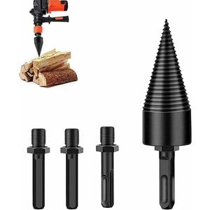 GOTRAYS 32mm Log Splitter Wood Splitter, Fire Conductor Splitter Heavy Duty Drill Screw Cone Wood Cutting Tool with Hex Shank Cone Screwdriver Wood Splitter GOTRAYS 32mm Log Splitter Wood Splitter, Fire Conductor Splitter Heavy Duty Drill Screw Cone Wood Cutting Tool with Hex Shank Cone Screwdriver Wood Splitter