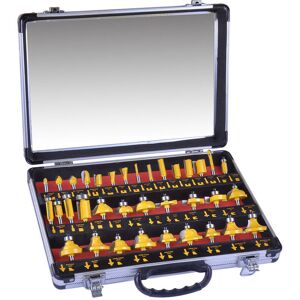 IKODM 35 Piece Router Bit Set, 1/4" Shank, Woodworking DIY, with Premium Aluminum Carry Case. IKODM 35 Piece Router Bit Set, 1/4" Shank, Woodworking DIY, with Premium Aluminum Carry Case.