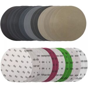 CYSLMUK 36 Pack 125mm Sandpaper, Round Sanding Discs, 125mm Sanding Disc, Wet and Dry Sanding Discs 800/1000/1200/1500/2000/2500/3000/4000/5000 for 125mm CYSLMUK 36 Pack 125mm Sandpaper, Round Sanding Discs, 125mm Sanding Disc, Wet and Dry Sanding Discs 800/1000/1200/1500/2000/2500/3000/4000/5000 for 125mm