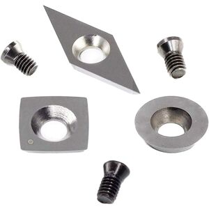 MEMKEY 3pcs Carbide Cutting Inserts for Woodworking Lathes (Including 11mm Square with Radius, 12mm Lathe, 28x10mm Diamond with Tip) MEMKEY 3pcs Carbide Cutting Inserts for Woodworking Lathes (Including 11mm Square with Radius, 12mm Lathe, 28x10mm Diamond with Tip)