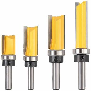Dewdat - 4 Pcs 8mm Wood Router Cutter Copy Shank Flush Cutter Copy Router Router Groove Cutter Shank Cut Steel Dewdat - 4 Pcs 8mm Wood Router Cutter Copy Shank Flush Cutter Copy Router Router Groove Cutter Shank Cut Steel