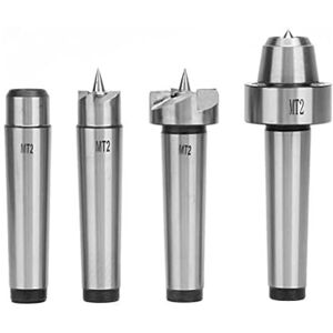 GOTRAYS 4Pcs MT1/MT2 Lathe Turning Spur Cup Center Set for Woodworking Machinery(MT2) GOTRAYS 4Pcs MT1/MT2 Lathe Turning Spur Cup Center Set for Woodworking Machinery(MT2)