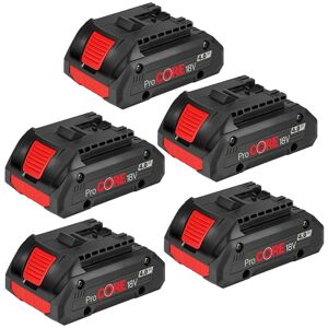 5 x Bosch 1600A016GB ProCORE GBA 18v 4.0Ah Lithium Ion Battery Cordless 5 x Bosch 1600A016GB ProCORE GBA 18v 4.0Ah Lithium Ion Battery Cordless