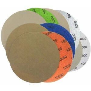 MUMU 50 pieces sanding discs, round sandpaper, Velcro sanding discs 125 mm, 3000/4000/5000/7000/10000 wet and dry sanding discs for flocking, sandpaper MUMU 50 pieces sanding discs, round sandpaper, Velcro sanding discs 125 mm, 3000/4000/5000/7000/10000 wet and dry sanding discs for flocking, sandpaper