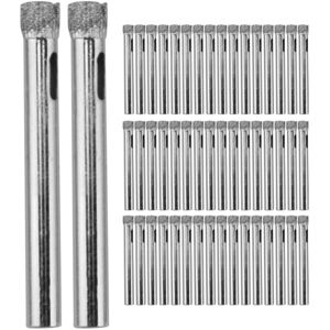Tlily - 50Pcs Diamond Coated Drill Bit Set 6mm Tipped Hole Saw for Tile, Glass, Ceramics, Porcelain, Marble Tlily - 50Pcs Diamond Coated Drill Bit Set 6mm Tipped Hole Saw for Tile, Glass, Ceramics, Porcelain, Marble