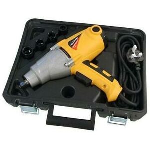 Neilsen - heavy duty 1010W electric 240V 1/2 dr impact wrench in case & sockets 17-22MM Neilsen - heavy duty 1010W electric 240V 1/2 dr impact wrench in case & sockets 17-22MM