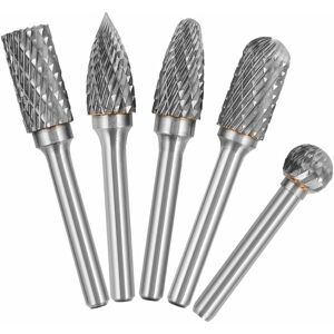 Mumu - 5PCS 6mm Shank 10mm Head Tungsten Carbide Double Cut Rotary Burr Set For Woodworking Engraving Die Grinder Carving Burr Bit Set Mumu - 5PCS 6mm Shank 10mm Head Tungsten Carbide Double Cut Rotary Burr Set For Woodworking Engraving Die Grinder Carving Burr Bit Set