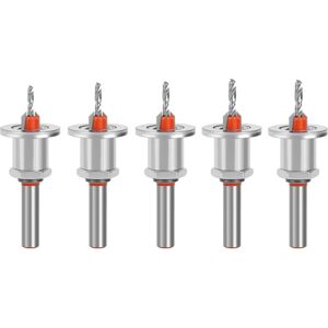 Gotrays - 5pcs 8mm Countersink Drill Bits Wood Countersink Drill Bits with Depth Stop and Counterbore for Woodworking Plastic Drilling Holes Gotrays - 5pcs 8mm Countersink Drill Bits Wood Countersink Drill Bits with Depth Stop and Counterbore for Woodworking Plastic Drilling Holes