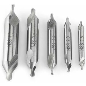 Hoopzi - 5pcs Center Drill Bit 60 Degree Double Ended Drill Bit 1.5 / 2.0 / 2.5 / 3.0 / 4.0mm Hoopzi - 5pcs Center Drill Bit 60 Degree Double Ended Drill Bit 1.5 / 2.0 / 2.5 / 3.0 / 4.0mm