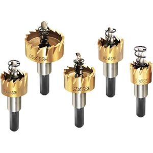 CSPARKV 5Pcs HSS Hole Saw Cobalt Steel HSS Stainless Steel Hole Saw Metal Drilling for Metal Drilling Power Tools 16Mm 18.5Mm 20Mm 25Mm 30Mm or CSPARKV 5Pcs HSS Hole Saw Cobalt Steel HSS Stainless Steel Hole Saw Metal Drilling for Metal Drilling Power Tools 16Mm 18.5Mm 20Mm 25Mm 30Mm or