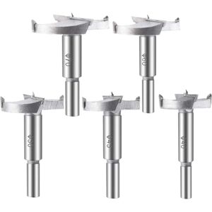 Tinor - 5pcs Wood Drill Bits, (40/45/50/60/70mm) Carbide Wood Cutters Assortment Bits for Drilling Wood Products, Drawers, Plastic Products, Wood, Tinor - 5pcs Wood Drill Bits, (40/45/50/60/70mm) Carbide Wood Cutters Assortment Bits for Drilling Wood Products, Drawers, Plastic Products, Wood,