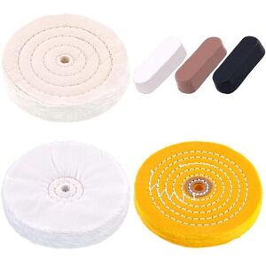 ODIPIE 6-piece 6-inch professional polishing pads with polishing compound set in 3 colors, including cotton (48-ply), yellow (39-ply), and flannel (30-ply) ODIPIE 6-piece 6-inch professional polishing pads with polishing compound set in 3 colors, including cotton (48-ply), yellow (39-ply), and flannel (30-ply)