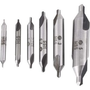 Ymyny - 6pcs hss 60° Center Drill Bits Kit ø 1/1.5/2/2.5/3/5mm for Metal mumu Ymyny - 6pcs hss 60° Center Drill Bits Kit ø 1/1.5/2/2.5/3/5mm for Metal mumu