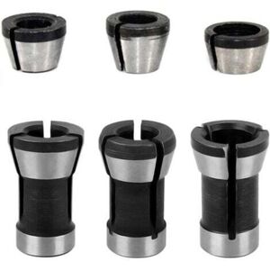 MCBOSON 6pcs Router Collet Chuck Adapter 6mm 6.35mm 8mm Milling Cutter Collet Chuck Wood Router Chuck for Electric Trimmer Router MCBOSON 6pcs Router Collet Chuck Adapter 6mm 6.35mm 8mm Milling Cutter Collet Chuck Wood Router Chuck for Electric Trimmer Router