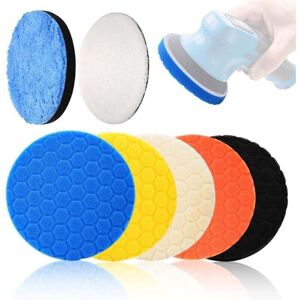 TEHTUY 7-Piece 150mm Polishing Pad Set, Car Polishing Kit, Hexagonal Polishing Pad, Wool Polishing Disc, for Car Polishing, Grinding, and Waxing TEHTUY 7-Piece 150mm Polishing Pad Set, Car Polishing Kit, Hexagonal Polishing Pad, Wool Polishing Disc, for Car Polishing, Grinding, and Waxing