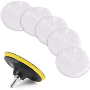 7-piece 80 mm wool polishing pad, polishing disc, polishing sponge pads, car polishing set for with M10 drill for car polishing, sanding, waxing Mumu 7-piece 80 mm wool polishing pad, polishing disc, polishing sponge pads, car polishing set for with M10 drill for car polishing, sanding, waxing Mumu