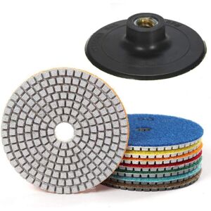 MEMKEY pieces 4 inch polishing pad diamond polishing pads disc with backing plate for granite concrete ceramic MEMKEY pieces 4 inch polishing pad diamond polishing pads disc with backing plate for granite concrete ceramic