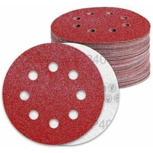 MCBOSON 70 Pieces Abrasive Discs 125mm Grit 40 Sandpaper 8 Holes Sanding Disc for Eccentric Sander MCBOSON 70 Pieces Abrasive Discs 125mm Grit 40 Sandpaper 8 Holes Sanding Disc for Eccentric Sander