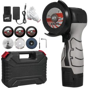 COOCHEER 7000 RPM Cordless Angle Grinder – Mini Electric Grinder with 2 Batteries (16.8V, 2000mAh) and Grinding Wheel for Cutting Polished Tiles, Wood, Stone, COOCHEER 7000 RPM Cordless Angle Grinder – Mini Electric Grinder with 2 Batteries (16.8V, 2000mAh) and Grinding Wheel for Cutting Polished Tiles, Wood, Stone,