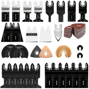 Csparkv - 72Pcs Oscillating Tool Accessories, Professional Multi-Tool Blade Kits Wood/Metal/Plastic Cutting, Universal Oscillating Saw Blade for Fein Csparkv - 72Pcs Oscillating Tool Accessories, Professional Multi-Tool Blade Kits Wood/Metal/Plastic Cutting, Universal Oscillating Saw Blade for Fein