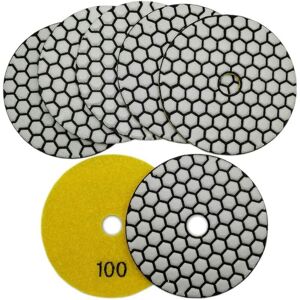 MEMKEY 7pcs Diamond Polishing Disc 10.2cm/100mm Dry Diamond Polishing Pads for Marble, Granite, Stone, Concrete (100) MEMKEY 7pcs Diamond Polishing Disc 10.2cm/100mm Dry Diamond Polishing Pads for Marble, Granite, Stone, Concrete (100)