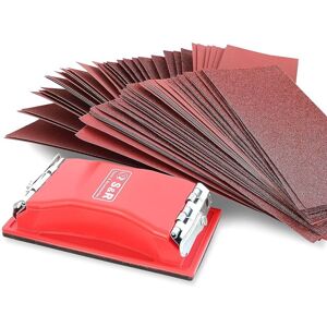 IKODM 80 Pcs Sandpaper Sheets for Hand Sanders + Sanding Blocks, Each with Grits, 10 Pcs: p 40/60/80/120/180/240/320/400 Sheets, Suitable for Hand Sanders IKODM 80 Pcs Sandpaper Sheets for Hand Sanders + Sanding Blocks, Each with Grits, 10 Pcs: p 40/60/80/120/180/240/320/400 Sheets, Suitable for Hand Sanders