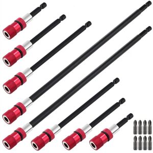 TLILY 8Pcs Drill Bit Extension Set Magnetic Holder Extender 1/4 Inch Hex with 8 Bits TLILY 8Pcs Drill Bit Extension Set Magnetic Holder Extender 1/4 Inch Hex with 8 Bits