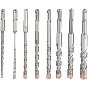 TLILY 8PCS SDS Plus Hammer Drill Bit Set 40Cr Steel Stone Cutter Concrete 5-18mm Saw Drilling Bits TLILY 8PCS SDS Plus Hammer Drill Bit Set 40Cr Steel Stone Cutter Concrete 5-18mm Saw Drilling Bits