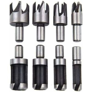Linghhang - 8Pcs Wood Plug Cutter Wood Plug Drill Bit Wood Dowel Cutter Cutting Tool for Making a Wood Plug Dowel Dowel Tenon Dowel Linghhang - 8Pcs Wood Plug Cutter Wood Plug Drill Bit Wood Dowel Cutter Cutting Tool for Making a Wood Plug Dowel Dowel Tenon Dowel