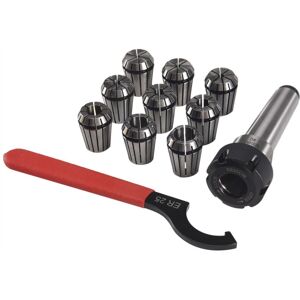 TLILY 9Pcs Er25 Spring Collets+1Pcs Mt3 M12 Collet Chuck Morse Taper Holder for Cnc Milling Lathe Tool TLILY 9Pcs Er25 Spring Collets+1Pcs Mt3 M12 Collet Chuck Morse Taper Holder for Cnc Milling Lathe Tool