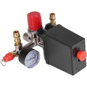 Tinor - Air Compressor Pressure Switch Control Valve 90-120 psi with Dual Gauge Regulators, Max Voltage 230V Tinor - Air Compressor Pressure Switch Control Valve 90-120 psi with Dual Gauge Regulators, Max Voltage 230V