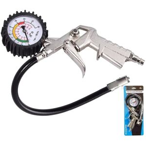 Toolzone Air Line Tyre Pump Inflator Pressure Dial Gauge Compressor 1/4" BSP Toolzone Air Line Tyre Pump Inflator Pressure Dial Gauge Compressor 1/4" BSP
