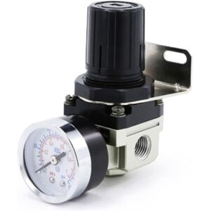 TEHTUY Air Pressure Regulator, AR2000-02 G1/4 Pneumatic Controlled Compressor with Pressure Gauge, 1/4" Valve Adjustable Aluminum Alloy Air Pressure Gauge TEHTUY Air Pressure Regulator, AR2000-02 G1/4 Pneumatic Controlled Compressor with Pressure Gauge, 1/4" Valve Adjustable Aluminum Alloy Air Pressure Gauge