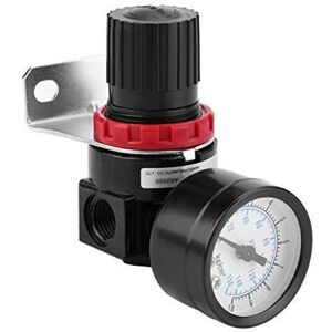 SNQ Air Pressure Regulator, AR2000 G1/4 Pneumatic Controlled Compressor with Pressure Gauge, 1/4" Valve Adjustable Aluminum Alloy Air Pressure Gauge with SNQ Air Pressure Regulator, AR2000 G1/4 Pneumatic Controlled Compressor with Pressure Gauge, 1/4" Valve Adjustable Aluminum Alloy Air Pressure Gauge with