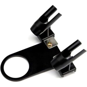 TEHTUY Airbrush holder for compressor accessories, holds up to 2 spray patterns, metal and plastic construction, black and silver color, mounting bracket TEHTUY Airbrush holder for compressor accessories, holds up to 2 spray patterns, metal and plastic construction, black and silver color, mounting bracket