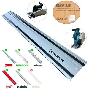 Buyaparcel - Aluminum Plunge Saw Guide Rail 1.0m 1000mm 39'' - Suits Makita Festool Evolution Buyaparcel - Aluminum Plunge Saw Guide Rail 1.0m 1000mm 39'' - Suits Makita Festool Evolution