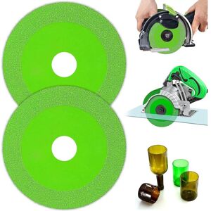 Alwaysh - 2 Pieces Glass Cutting Disc, Diamond Disc 100 Tile, ø 20 mm Tile Disc for Bottle, Porcelain, Jade, Granite, Glass (Green) Alwaysh - 2 Pieces Glass Cutting Disc, Diamond Disc 100 Tile, ø 20 mm Tile Disc for Bottle, Porcelain, Jade, Granite, Glass (Green)