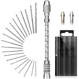 Alwaysh - Master 21-Piece Mini Drill Bit Set, 0.3-1.6mm Micro Drill Bits, Milling Cutters for diy, Jewelry, Wood, Resin Alwaysh - Master 21-Piece Mini Drill Bit Set, 0.3-1.6mm Micro Drill Bits, Milling Cutters for diy, Jewelry, Wood, Resin