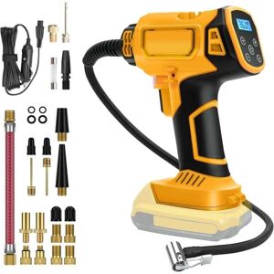 TEHTUY Battery compressor for Dewalt 21V, 130 psi, electric air pump, digital pressure display TEHTUY Battery compressor for Dewalt 21V, 130 psi, electric air pump, digital pressure display