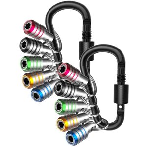TLILY Bit Holder Keychain, 10Pcs 1/4 Hex Shank Impact Drill Keychain Quick Change Connect Screw Adapter TLILY Bit Holder Keychain, 10Pcs 1/4 Hex Shank Impact Drill Keychain Quick Change Connect Screw Adapter