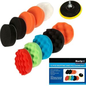 Blue Spot Tools - Bluespot 12pc Buffing Polishing Mop Wheel Pad Set For Grinder And Drill Blue Spot Tools - Bluespot 12pc Buffing Polishing Mop Wheel Pad Set For Grinder And Drill