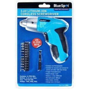 Blue Spot Tools - Bluespot 4.8v Rechargeable Battery Cordless Screwdriver Drill With Bit Set 12066 Blue Spot Tools - Bluespot 4.8v Rechargeable Battery Cordless Screwdriver Drill With Bit Set 12066