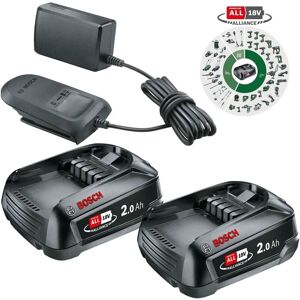 Bosch 18V Starter Set PBA 2x 2.0Ah Battery Power4All Charger Kit Power For All Bosch 18V Starter Set PBA 2x 2.0Ah Battery Power4All Charger Kit Power For All