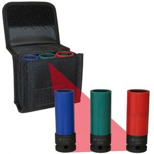 Pro 3 Piece 1/2 Drive pvc Sleeved Hexagon Impact Socket Set + Case - Bosch Pro 3 Piece 1/2 Drive pvc Sleeved Hexagon Impact Socket Set + Case - Bosch