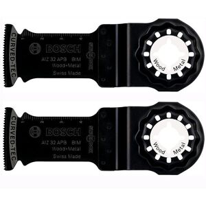 Bosch Accessories 2x Plunge blade AIZ 32 APB Wood and Metal (for wood and unhardened steel, 50 x 32 mm, Multi-tool accessory) Bosch Accessories 2x Plunge blade AIZ 32 APB Wood and Metal (for wood and unhardened steel, 50 x 32 mm, Multi-tool accessory)