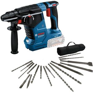 Bosch - GBH18V-24C 18v Brushless sds+ Rotary Hammer Drill &17 Piece Bit Set Chisel Bosch - GBH18V-24C 18v Brushless sds+ Rotary Hammer Drill &17 Piece Bit Set Chisel