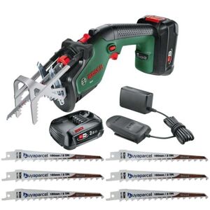 Bosch Keo Garden Recip Pruning Multi Saw 2x 18v Li-Ion Battery & 6x Recip Blades Bosch Keo Garden Recip Pruning Multi Saw 2x 18v Li-Ion Battery & 6x Recip Blades