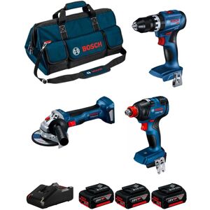 Bosch - Kit 0615990N31 (gsb 18V-45 + gdx 18V-200 + gws 18V-7 + 2 x 5,0 Ah + GAL18V-40 + Bag) Bosch - Kit 0615990N31 (gsb 18V-45 + gdx 18V-200 + gws 18V-7 + 2 x 5,0 Ah + GAL18V-40 + Bag)